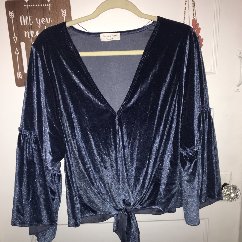 Blue Velvet Blouse